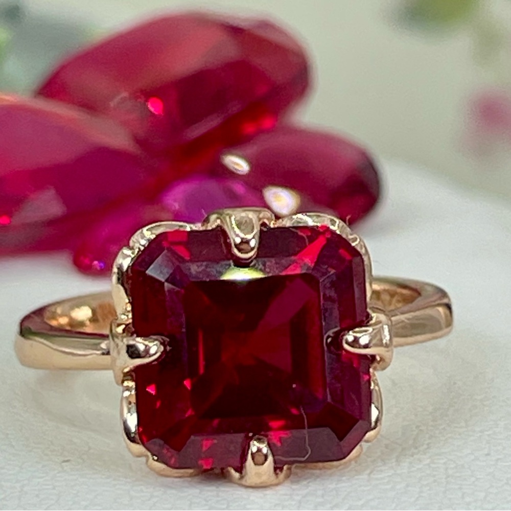 6ct Pigeon Ruby 14k Rolled Rose Gold Electroplated multiple sizes - Picture 10 of 16